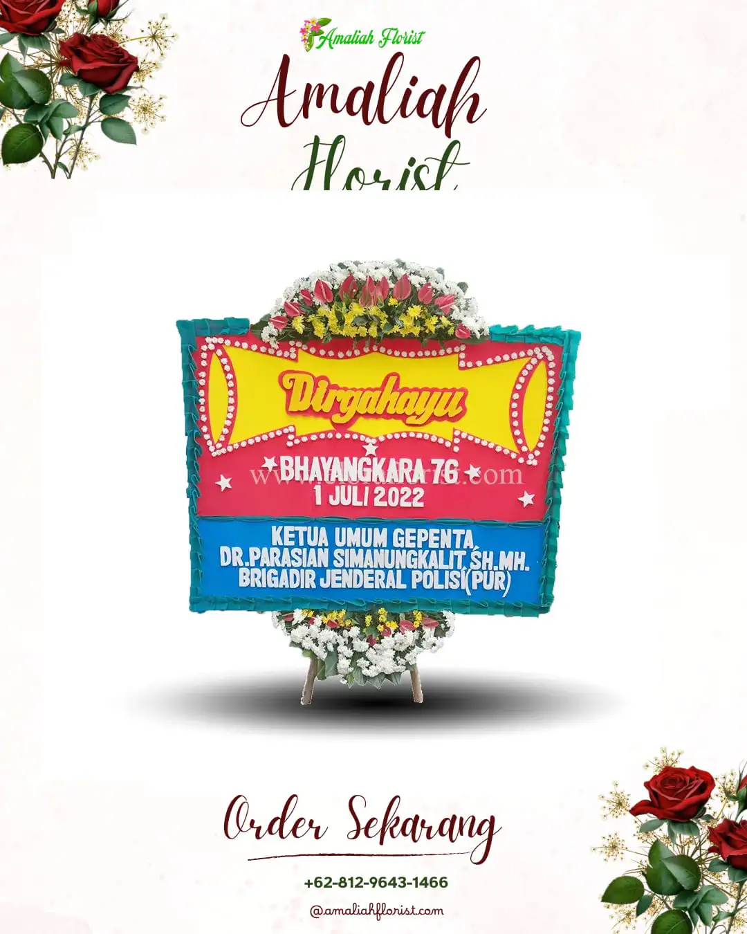 Papan Bunga HUT Ulang Tahun Arso Barat